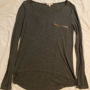 Grey Long Sleeve Top